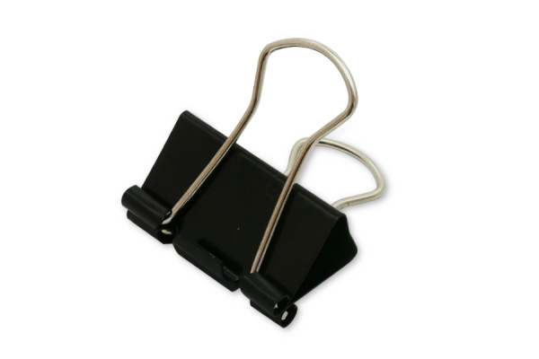 Foldback-klemmen / Multifunctionele klemmen, 25 mm breed, zwart