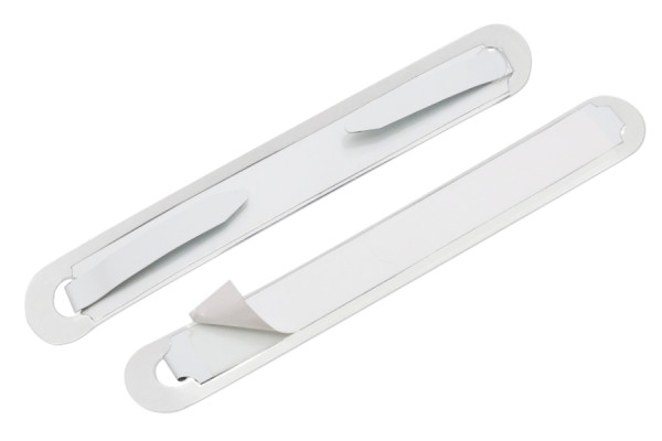 SK-hechtmechanismen, lipjes naar binnen, Afdekstrips 95 x 12 mm, transparante Afdekstrips