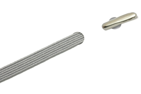 Plat rubber met ronde splitpennen, grijs