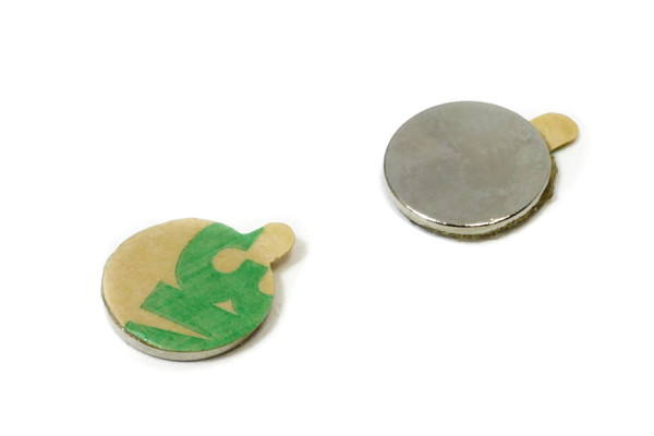 Schijfmagneten, 9,5 x 0,75 mm, zelfklevend