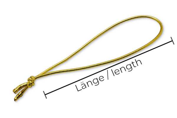 Kant-en-klare strikken van elastisch koord, goud