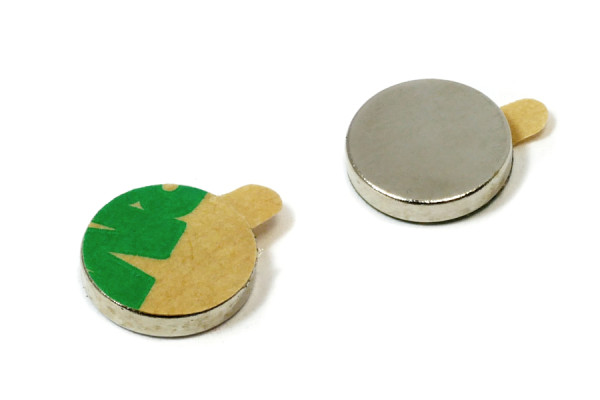Schijfmagneten, 10,0 x 2 mm, zelfklevend