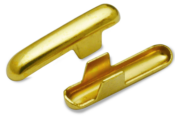 Metalen splitpennen (T-vorm) voor Elastiek/koord, opening 2,6 mm, vermessingd