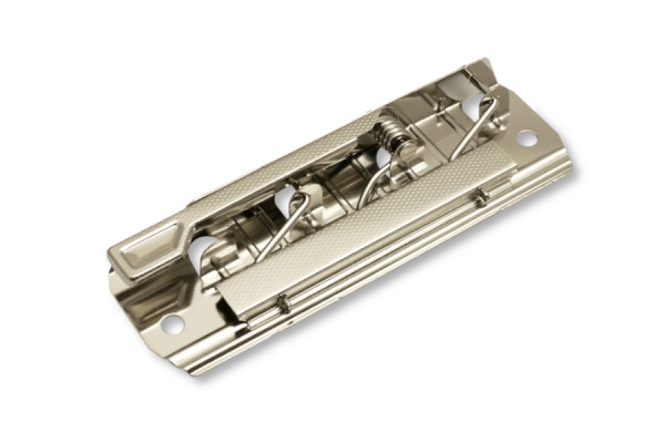 Klemechanieken met hendel, voor ongeperforeerd papier, 100 mm breed, vernikkeld