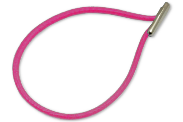 Elastiekjes gemonteerd in druppelvorm, roze