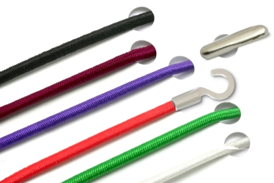 Elastische koorden met splitpen en open kabelschoen