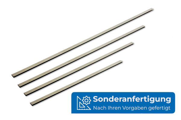 Klemstrips voor klemmappen, individuele lengte, vertind
