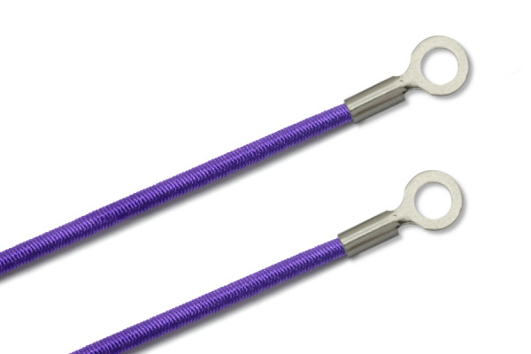 Elastische koorden met kabelschoenen, gesloten, paars