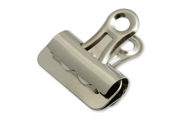 Boston Bulldog klemmen, 32 mm breed, vernikkeld