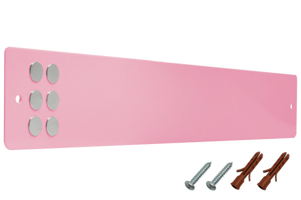 Magnetische strips incl. bevestigingsmateriaal + magneten, lichtroze RAL 3015
