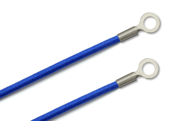 Elastische koorden met kabelklemmen, gesloten, middenblauw
