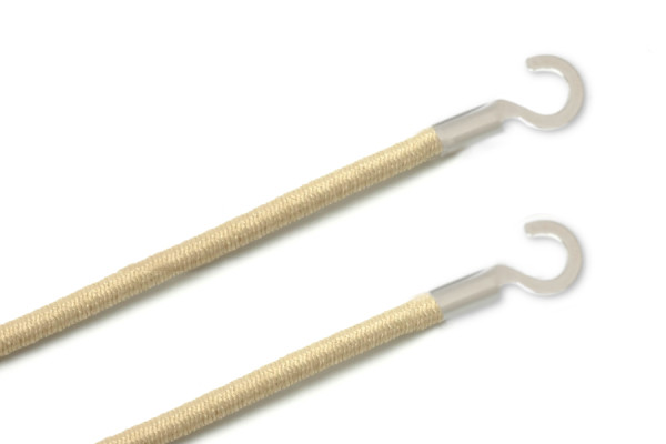 Elastiekjes met kabelklemmen, open, beige