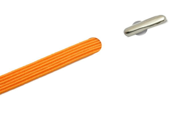 Plat rubber met ronde splitpennen, oranje