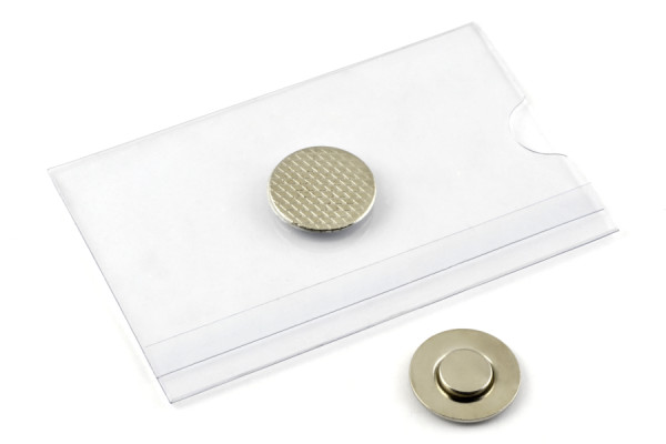 Magnetische naambordjes, 57 x 90 mm, met ronde magneet