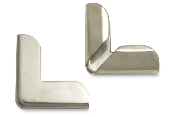 Boekhoeken, vernikkeld, 20 mm zijlengte, 5 mm bevestiging