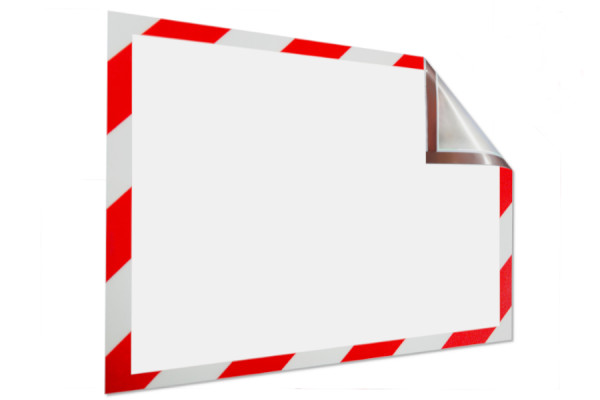 Magnetische infoframes voor DIN A4, 229 x 315 mm, rood-wit