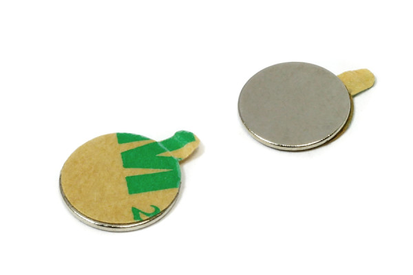 Schijfmagneten, 10,0 x 0,6 mm, zelfklevend