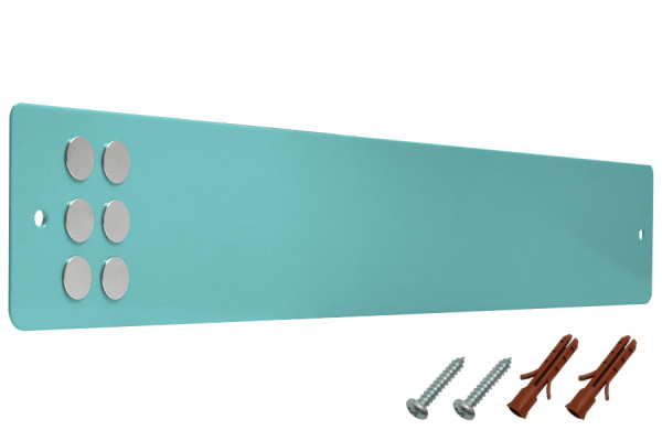 Magnetische strips incl. bevestigingsmateriaal + magneten, pastelblauw RAL 5024