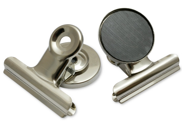 Magnetische briefklemmen 40 mm breed, vernikkeld