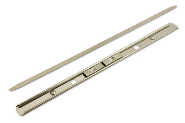 Schuif-afdekstrips, 200 mm, vertind, incl. Afhechttongen, 220 mm