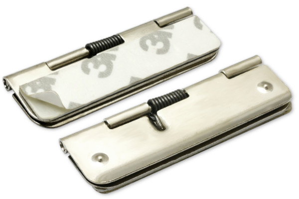 Notitieclips, 50 mm breed, zelfklevend, vernikkeld