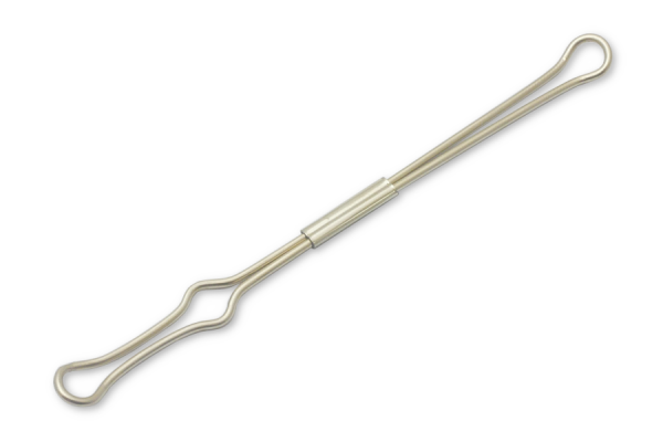Draadklem, voor 65 mm ringafstand, 110 mm, vernikkeld