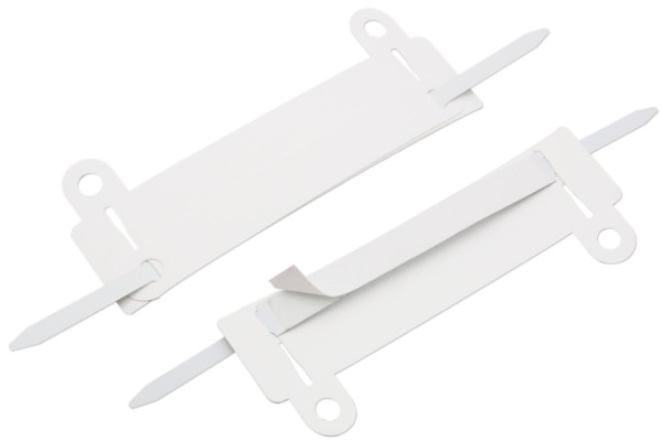 SK-hechtmechanismen, met afhechtmechanieken, Afdekstrips 95 x 12 mm, wit