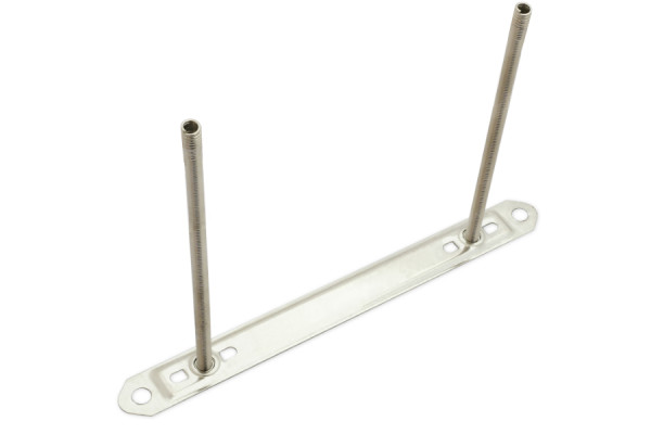 Spiraalveren zonder rand, 100 mm op klinkplaat, 124 x 12 mm