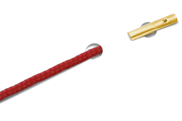 PP-koorden met Splitpennen, rood