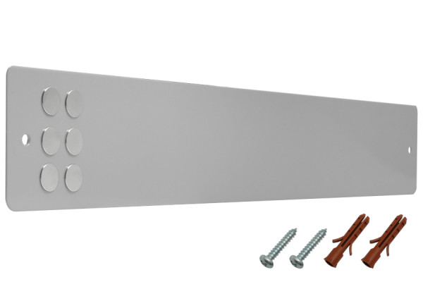 Magnetische strips incl. bevestigingsmateriaal + magneten, grijs RAL 7040