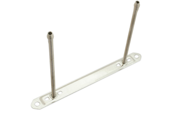 Spiraalveren met rand, 100 mm op klinkplaat, 124 x 12 mm