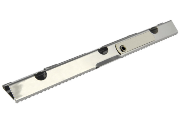 Blokklemmen, 185 mm breed, vernikkeld, met hendel