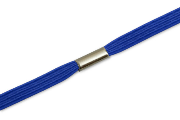 Elastiek gemonteerd op ring, blauw