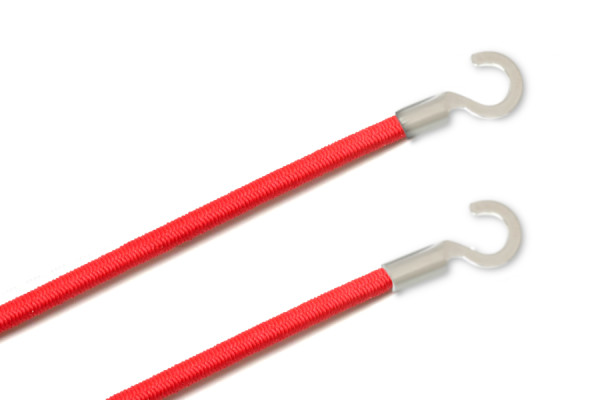 Elastische koorden met kabelklemmen, open, rood
