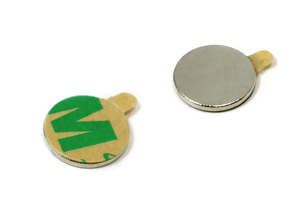 Schijfmagneten, 10,0 x 1 mm, zelfklevend