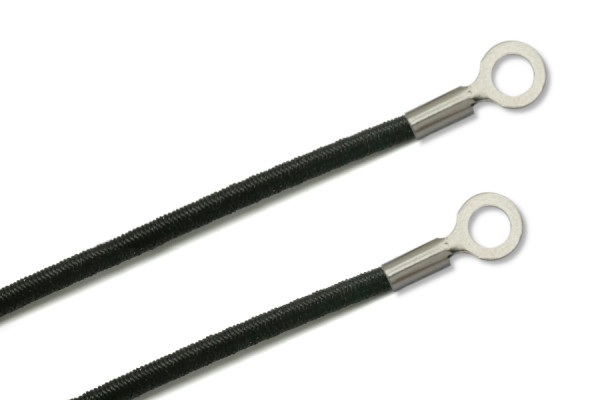 Elastische koorden met kabelklemmen, gesloten, zwart