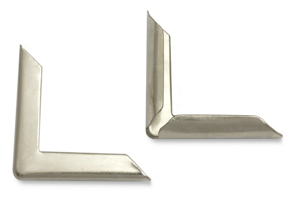 Boekhoeken, vernikkeld, 22 mm zijlengte, 4 mm bevestiging