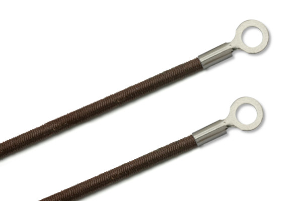 Elastische koorden met kabelklemmen, gesloten, bruin