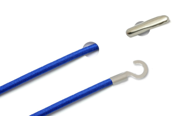 Elastische koorden met split en open kabelschoen, middenblauw