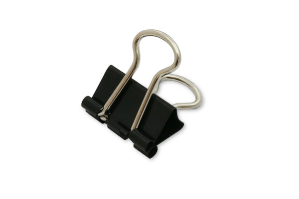 Foldback-klemmen / Multifunctionele klemmen, 15 mm breed, zwart