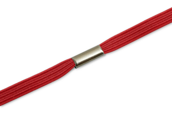 Elastiek gemonteerd op ring, rood