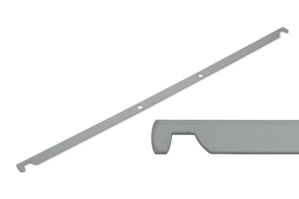 Ophangsrails, grijs gepoedercoat, 80 mm perforatie
