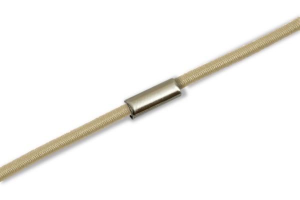 Elastiekjes gemonteerd op ring, beige