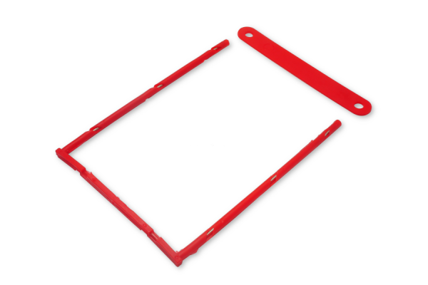 Bundelklem met metalen kern, rood