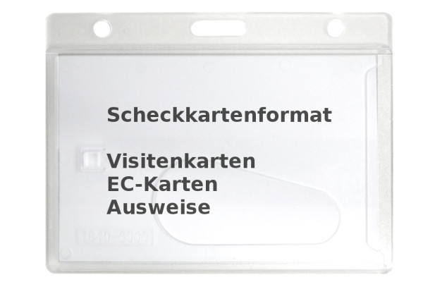 Kaarthouders voor creditcards, hard plastic, transparant