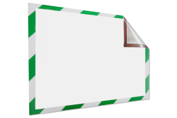 Magnetische infoframes voor DIN A4, 229 x 315 mm, groen-wit