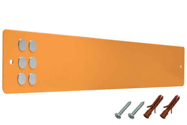 Magnetische strips incl. bevestigingsmateriaal + magneten, meloengeel RAL 1028
