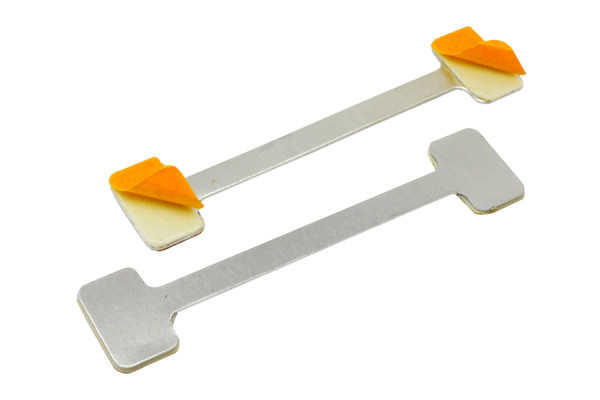 Schapwobblers van aluminium, 75 mm, met 2 kleefvlakken