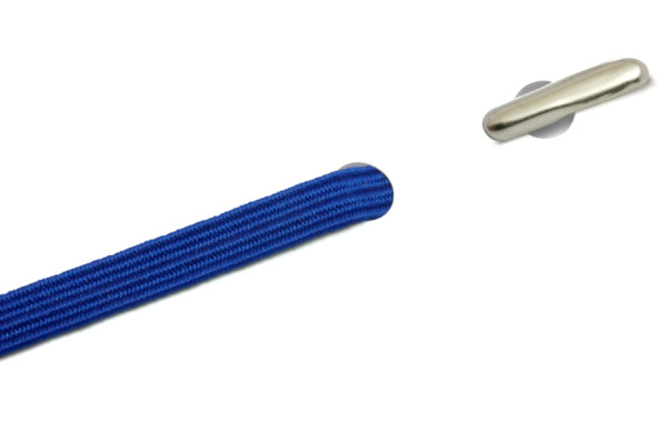 Plat rubber met ronde splitpennen, blauw