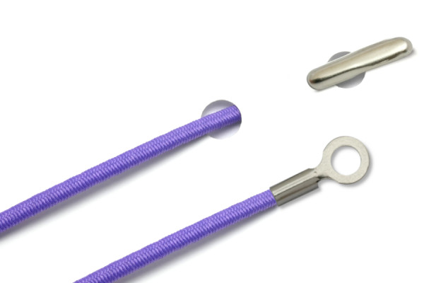 Elastische koorden met split en gesloten kabelschoen, lila